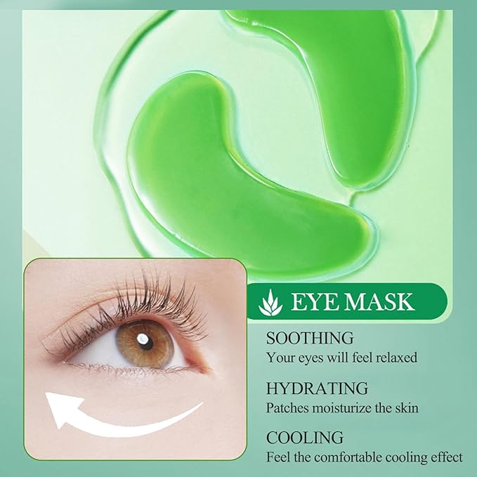 Aloe Eye Masks,60pcs Under Eye Patches, Under Eye Patches For Dark Circles, Eye Masks For Dark Circles And Puffiness, Anti-Aging Eye Mask For Reduce Fine Lines, And Wrinkles