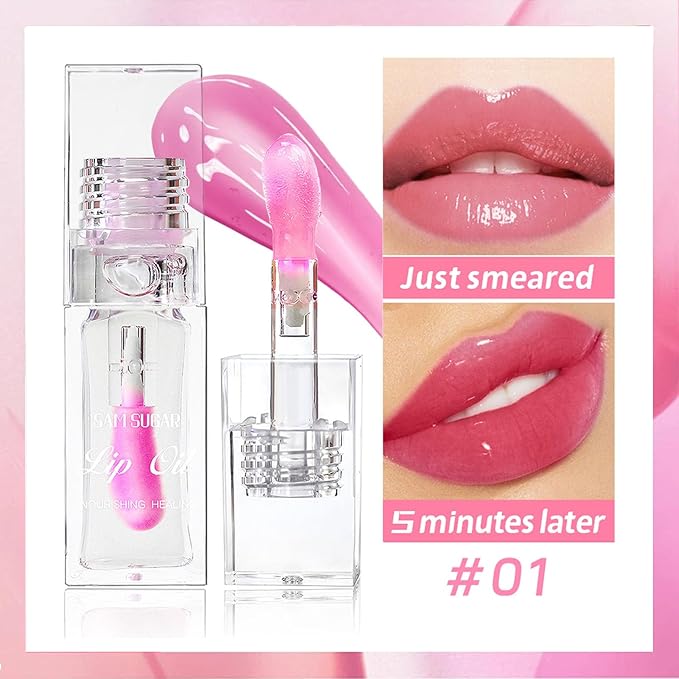 Magic Color Changing Lip Oil，Plumping Glimmer Color Changing Lip