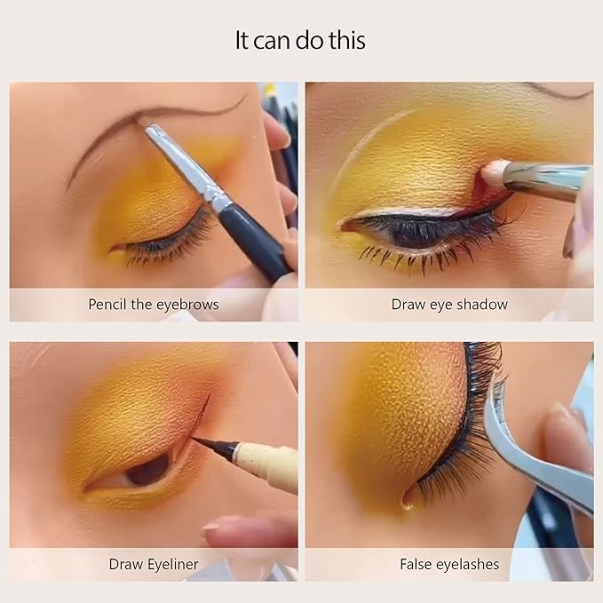 Makeup Practice Face, Bueuo 3 Pcs Makeup Practice