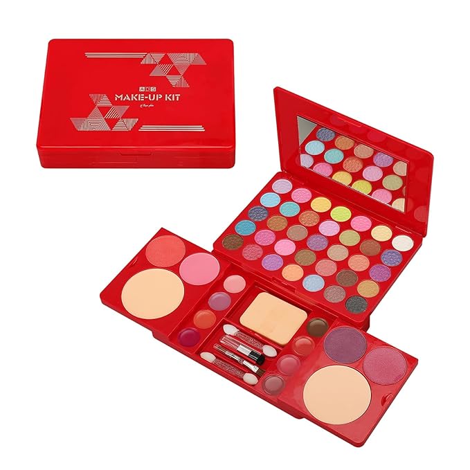 All-in-One Makeup Gift Set Travel Makeup Kit Complete Starter Makeup Bundle Lipgloss Lipstick Concealer Blushes Powder Eyeshadow Palette Cosmetic Palette for Teen Girls & Adults #10
