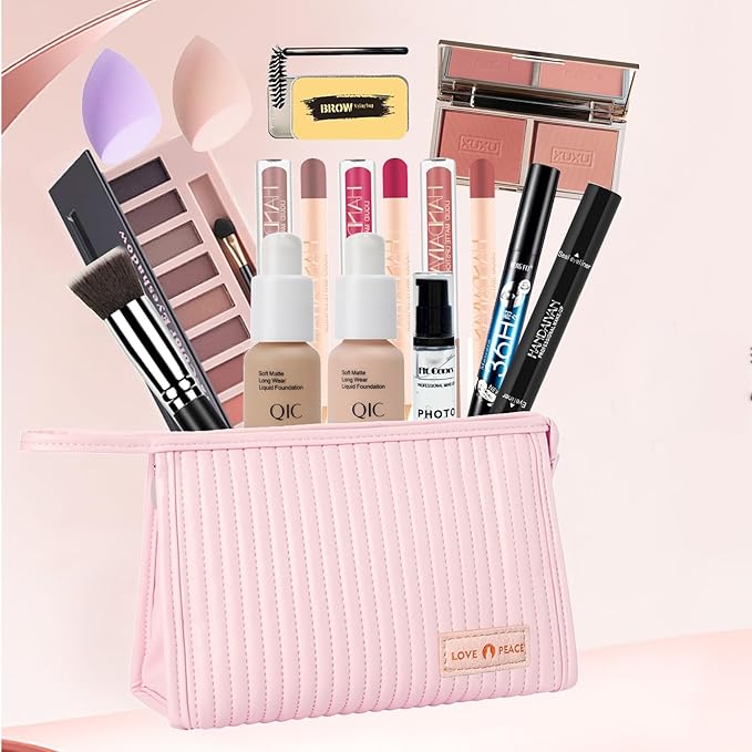 Makeup Kit - Makeup Set for Women - Full Kit Make Up Kits for Girls, Teens, Beginners, with Cosmetic Bag for Travel，Commute，Working