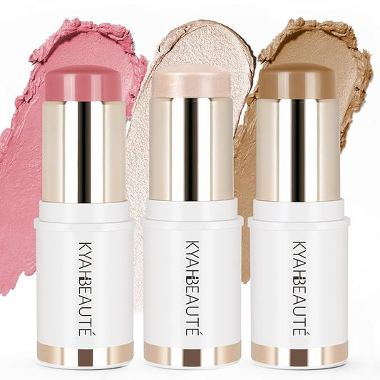 Trio Contour Sticks Set, Highlighter Stick & Bronzer of /1.6fl.oz 45g