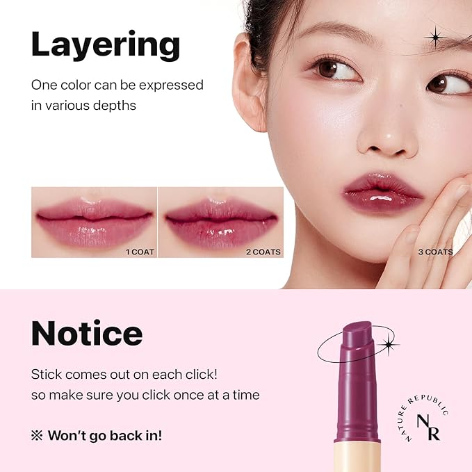 Nature Republic HONEY MELTING LIP (09 GRAPE) SOFT LIP STICK Hydrating Gloss, Moisturizing balms, Sheer tint, Shine & Nude, Glowy Finish, korean make up