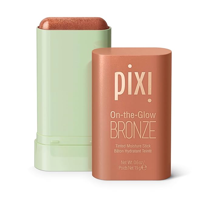 Pixi On-the-Glow Bronze - RichGlow, Hydrating Tinted Moisture Bronzer Stick with Ginseng, Aloe Vera & Fruit Extracts, For Cheeks & Lips, 19g / 0.6oz, Paraben-Free
