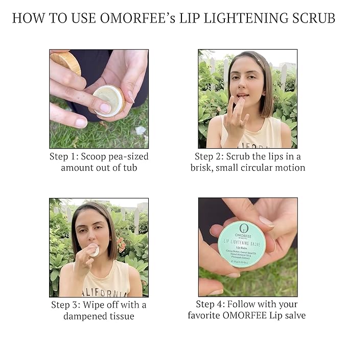 Omorfee 100% Organic Lip Lightening Scrub,