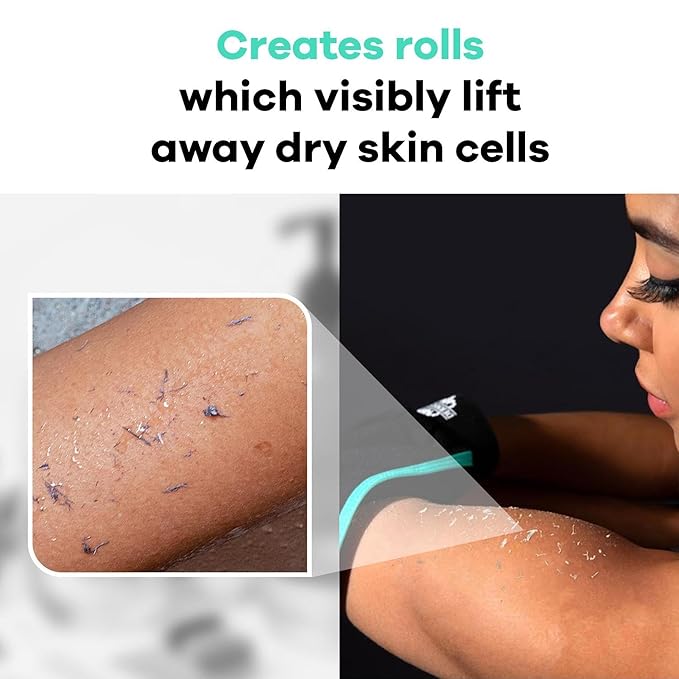 Dermasuri Deep Exfoliating Glove for Shower - Scrubbing Mitt Body Scrubber Gloves Skin Exfoliator & Eliminates Dead Skin - Keratosis Pilaris Scrub Spray Tan Remover - Korean Skincare for Body (2 Pack)