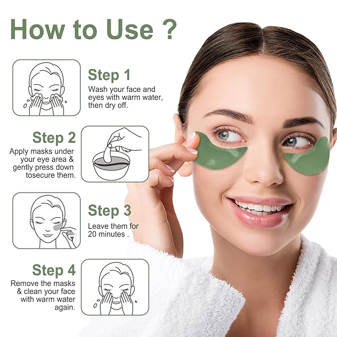 Under eye patches-30 pairs green