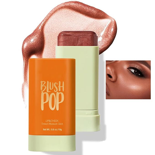 Soft Creamy Highlighter Blush Stick, Silky Smooth Shimmer