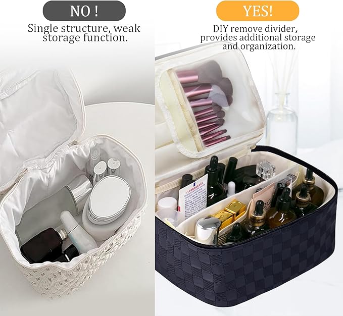 Large travel makeup bag makeup