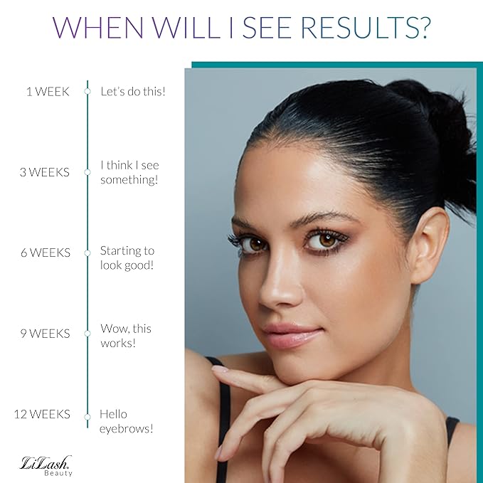 LiBrow Purified Eyebrow Physician-Formulated Serum for Fuller & Thicker Looking Eyebrows | Natural Eyebrow Enhancer Safe for Sensitive Skin | 90-Day Supply (3ml)