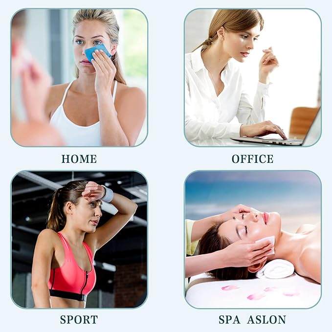 Oil Blotting Sheets, Random pattern 6-Pack,300 Sheets total, Men Women