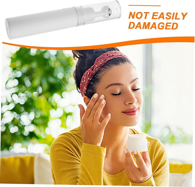 balacoo Creami Buttercream Essential Oil Eye Creams Refillable Cream Bottle Empty Roller Ball Applicator Eye Cream Applicator White Portable Acrylic Dispensing Bottle Travel