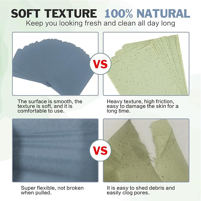 Natural Bamboo Charcoal Oil Absorbing Tissues - 4pk/400