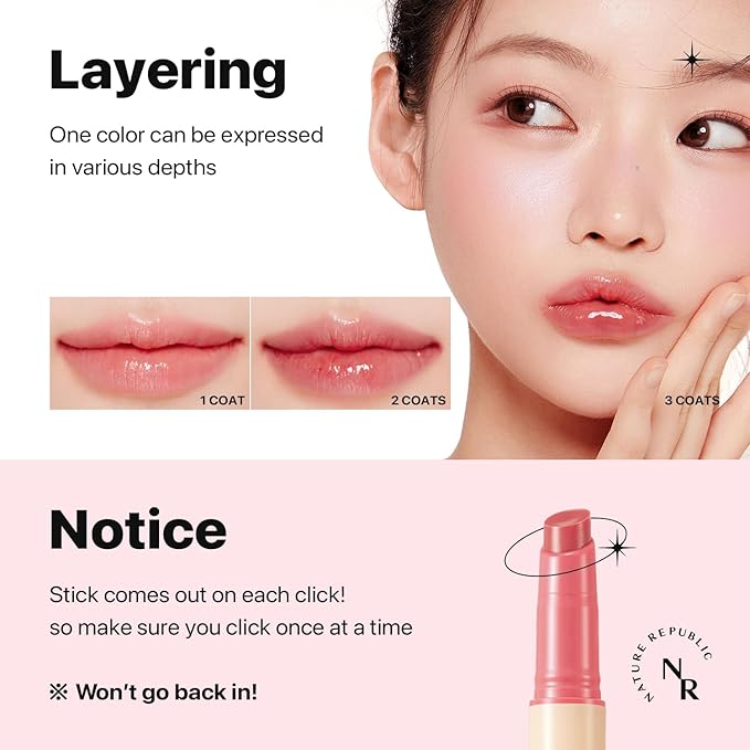Nature Republic HONEY MELTING LIP (02 FIG) SOFT LIP STICK, Hydrating Gloss, Moisturizing balms, Sheer tint, Shine & Nude, Glowy Finish, korean make up