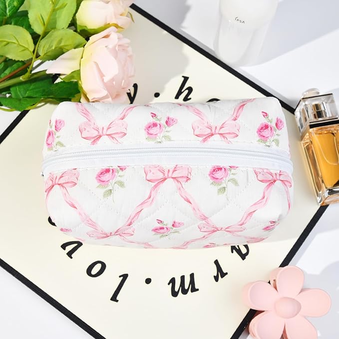 Soidram floral makeup bag quilted