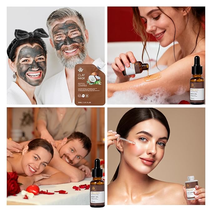 Coconut 23 Pcs Facial Skin Care Sets For Women & Men, Self-Care Gift Set, Spa Relaxation Kit, Birthday, Christmas, Valentines, Mother Day, Dad, All Occasion Present