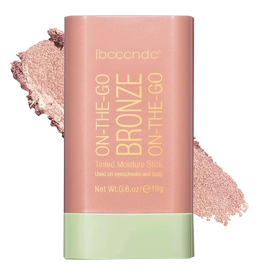 On-The-Go Bronzer Stick,Multi-Use Cream Contour Stick,Natural Long Lasting Face Bronzer,Smooth Highlighter Contour Stick,Bronze Contour Makeup Facial Shaping,02 Soft Glow