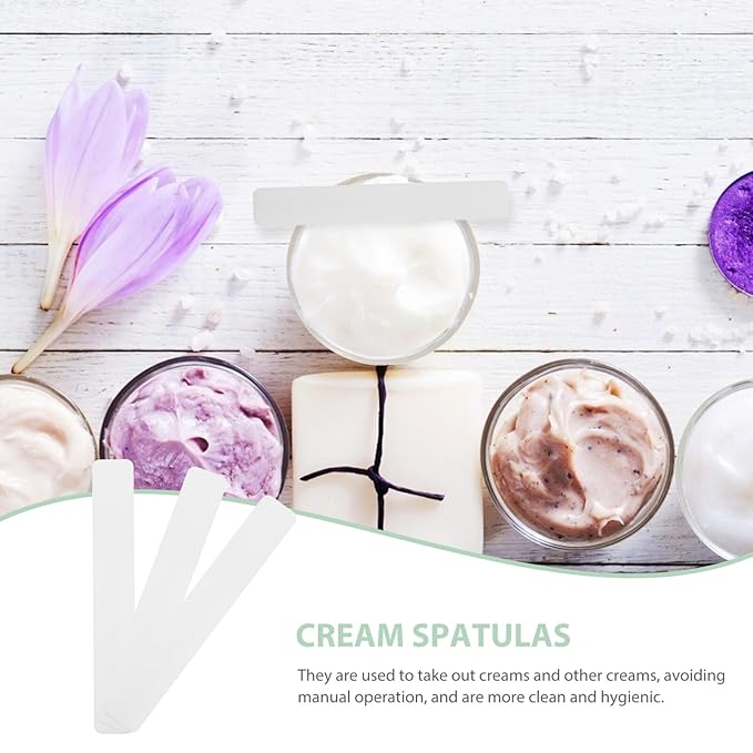 50pcs Soft Film Stick Cream Spoon Cream Spatulas