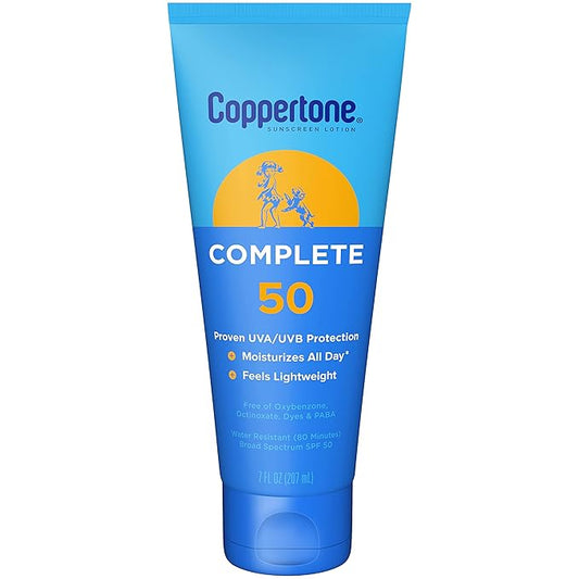 Coppertone Complete Sunscreen Lotion, SPF 50 Sunscreen, 7 Oz