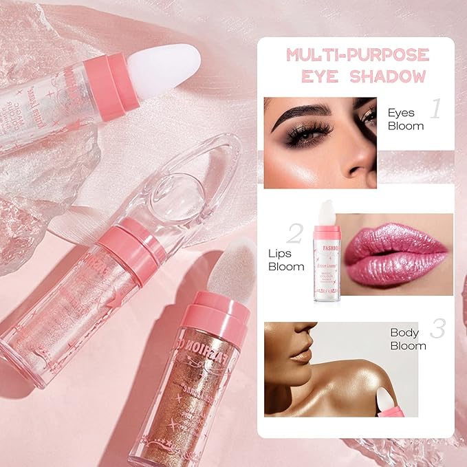 Polvo De Hadas Fairy Highlight Patting Powder Body Brightens the Natural Three-dimensional Patting Powder Blusher(01# White Moonbeam)