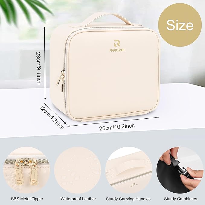 Relavel makeup bag with led