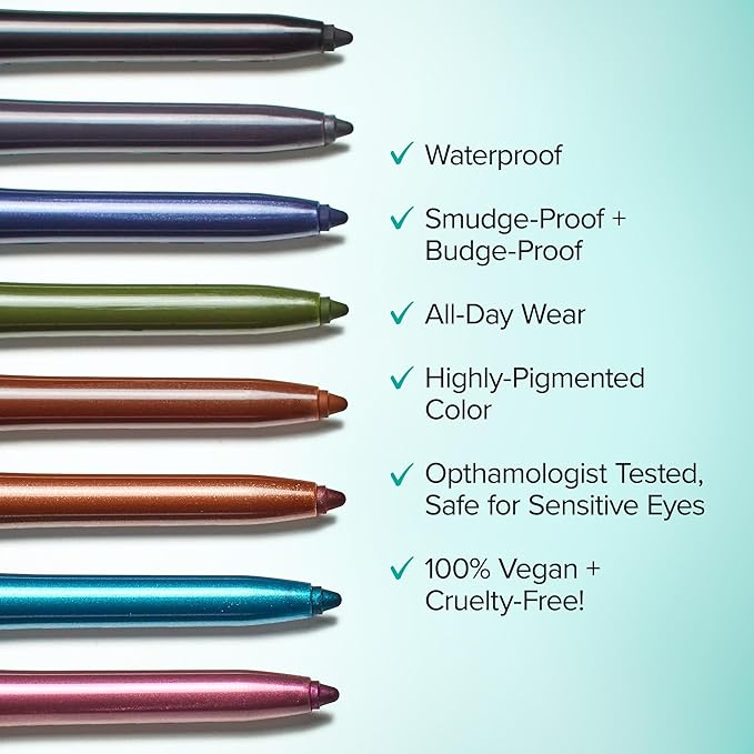 Thrive Causemetics Infinity Waterproof Eyeliner Pencil, Built In Sharpener & Smudge Tip, Long Lasting, Smudge Proof, Hyaluronic Acid & Shea Butter, Vegan & Cruelty Free, Lizzie (Moss Green Matte)