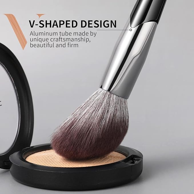 DUcare Powder Brush for Loose Powder - Fluffy Makeup Brushes with Soft Synthetic Bristles for Setting Powder/Blush/Highlighter, Large Face Makeup Brush for Flawless Application