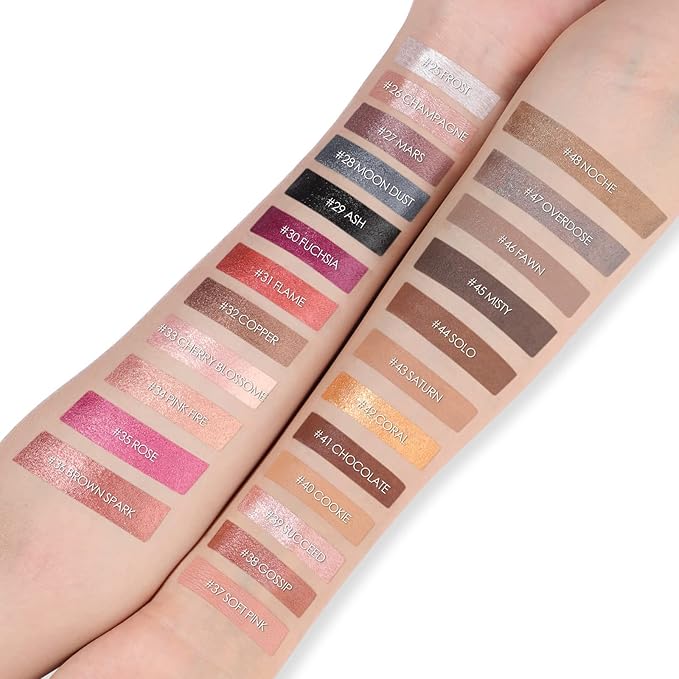 FOCALLURE Shimmer and Matte Cream Eyeshadow Stick,Smooth Brilliant Eye Brightener Pencil for Women,Long Lasting Waterproof Eye Shadow and Liners Makeup,FROST