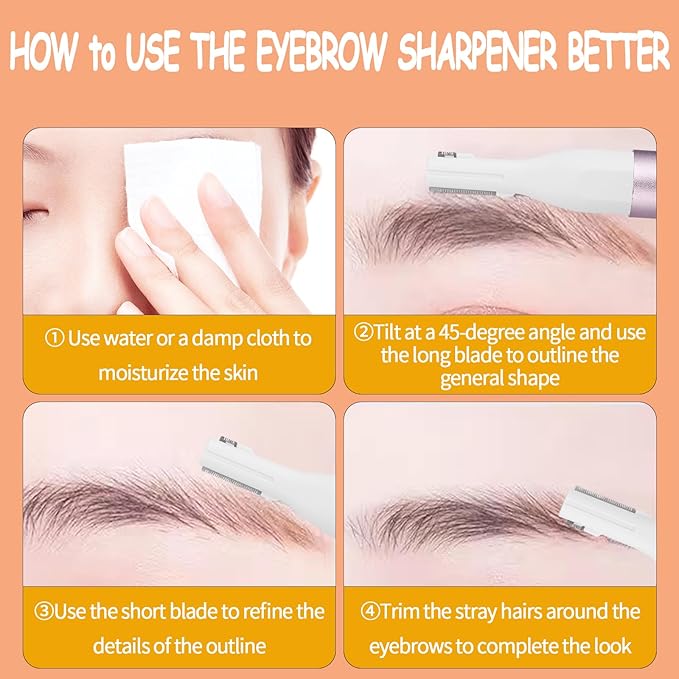 Nose & Eyebrow Trimmer for Women and Men,2025 Rechargeable Ear Razor & Face Shaver,Lady's Painless Portable Facial Hair Removal with Comb, Dermaplane Tool for face,Lips,Body,Leg (Blue)