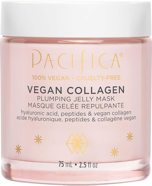 Pacifica Vegan Collagen Plumping Jelly Mask – Overnight Hydrating Face Mask with Vegan Collagen, Squalane & Hyaluronic Acid, Deep Moisture for Plump, Dewy Skin, Glass Skin Glow, Clean Beauty Skincare