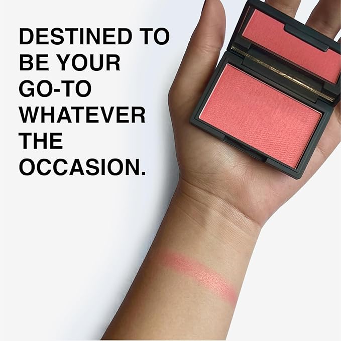 Makeup Powder Blusher - "Tantrum" - 4g / 0.141oz - Pigmented, Buildable, Lightweight Powder Blush for a Radiant, Healthy, Natural Glow. Versatile Shades - Pink, Coral, Peach & Golden Hues