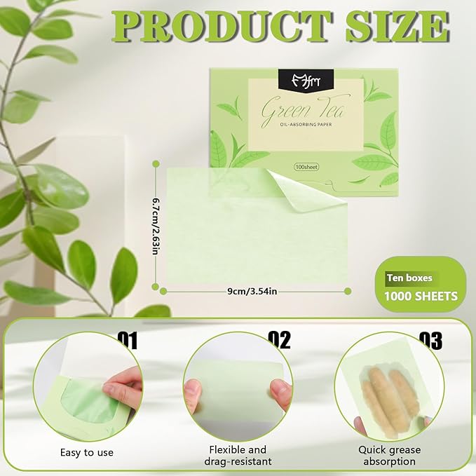1000pcs Oil Blotting Sheets for Face, Blotting Paper
