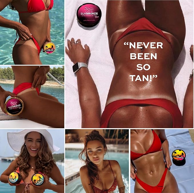 Original Sun Bronze Ultra Tanning Butter - Juicy Watermelon, Use in the sun outdoor or tanning bed Better than tanning oil Tan faster with premium natural ingredients Safe for Sensitive Skin
