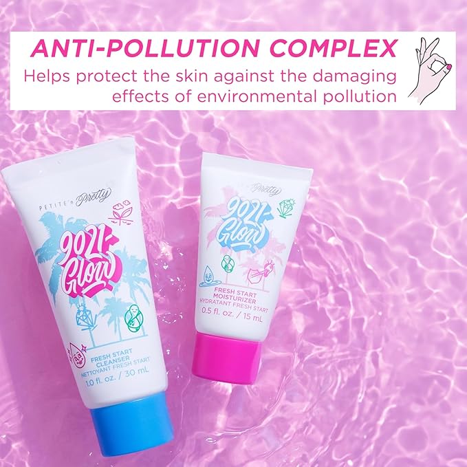 Petite ’N Pretty Sporty Set for Kids, Teens and Tweens - Skin Care Kit of Cleanser,Moisturizer, 50 pcs of Oil Blotting Sheets, and Natural Deodorant - Travel Essentials for Fresh & Glowing Skin