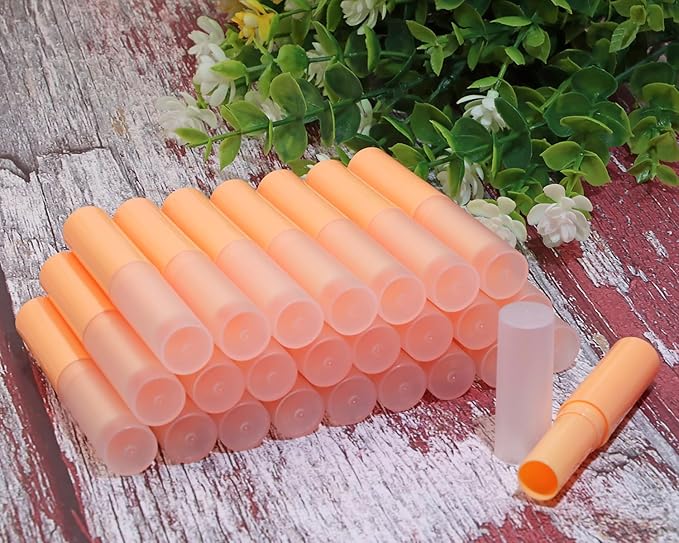 0.14oz Empty Flavored Lip Balm Container (Orange)