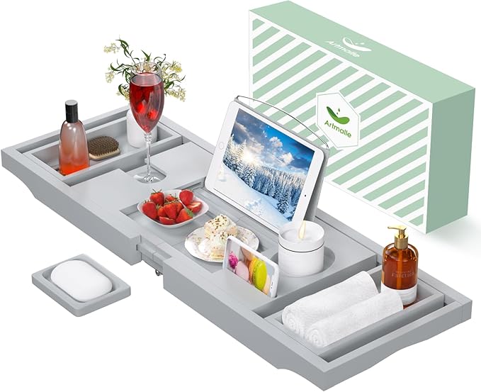 Artmalle bathtub tray bath caddy