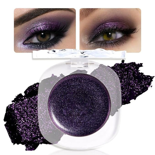 Monochrome Matte Eye Shadow Makeup Palette, Highly Pigmented Dark Purple Eyeshadow Palette, Shimmer Pressed Powder Eyeshadow Makeup,Single Vegan Eye Shadow,Daily Evening Women Girls Eyeshadow Gift 05