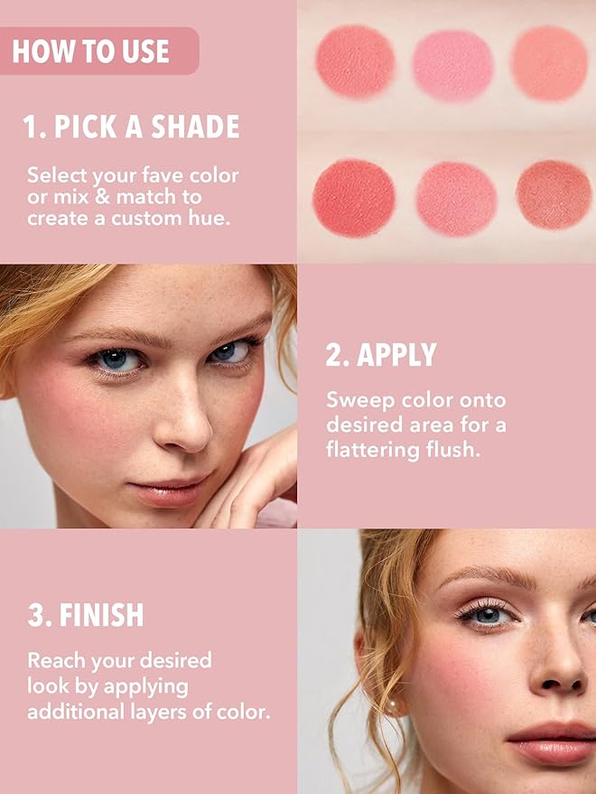 SHEGLAM Floral Flush 6-Color Blush Palette Long Lasting Cheeks