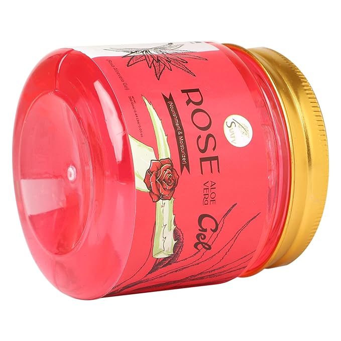 SVATV Rose Aloe Vera Gel | Natural aloe vera gel - 200g | 7.05 Oz | 0.44 Lbs