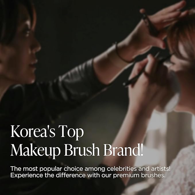 Piccasso FB17 Foundation Brush – Soft Makeup Brush for Liquid & Cream Foundation, Curved Bristles for Smooth and Flawless Face Makeup, Professional Tool for Base Layering, Korean Beauty Essential