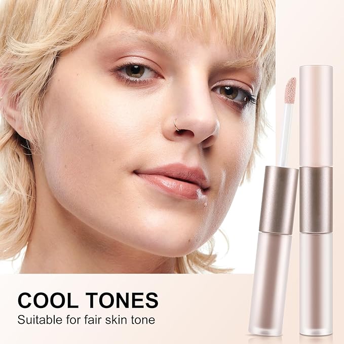 2 in 1 Bronzer and Highlighter Stick,Non-greasy &