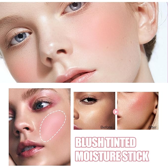 Blush Rare Beauty Liquid Blush Stick Cream Blush Natural Waterproof Long Lasting Powder Blusher,On The Go Blush Brushes For Makeup Cheeks,Suitable For All Skin Types (red)