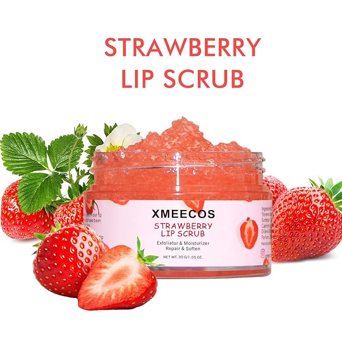 Strawberry Lip Scrub Exfoliating Moisturizing and Exfoliator