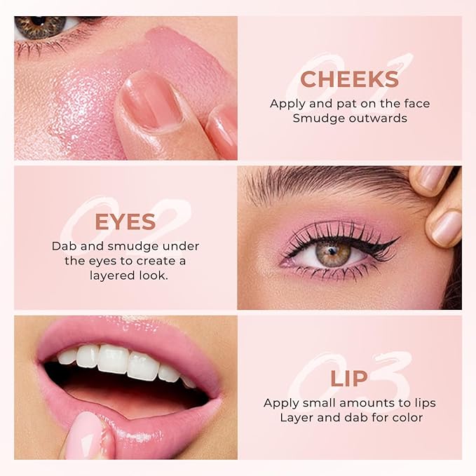 Jolilab Blush Makeup Color Changing Blush Palette Cream pink, 1)