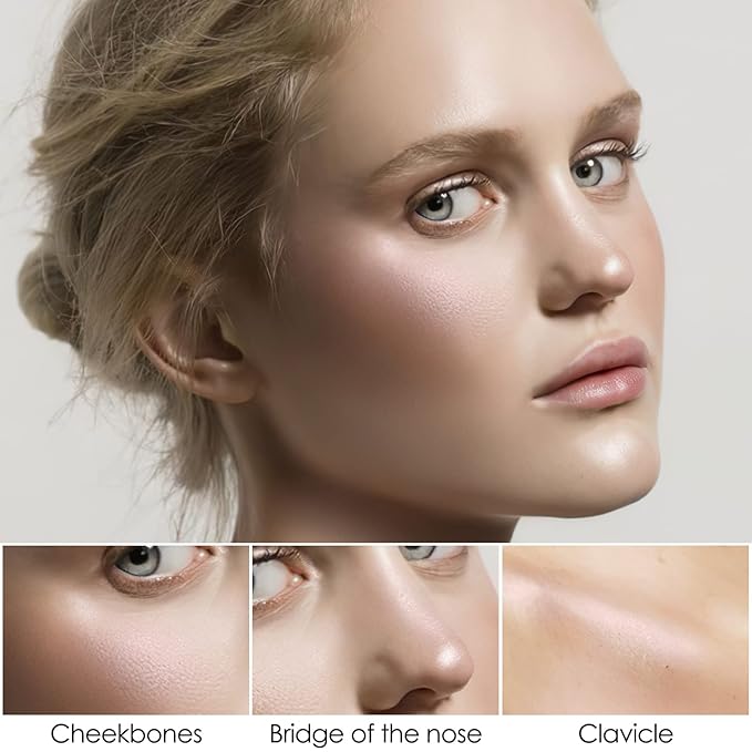 FOCALLURE 2 Pcs Contour Foundation Stick, Highlighter & Trimming Stick,Universal