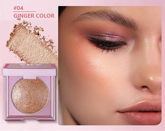 MAEPEOR Face Highlighter Palette 8 Colors Smooth Shimmer (inger Color) 04 G