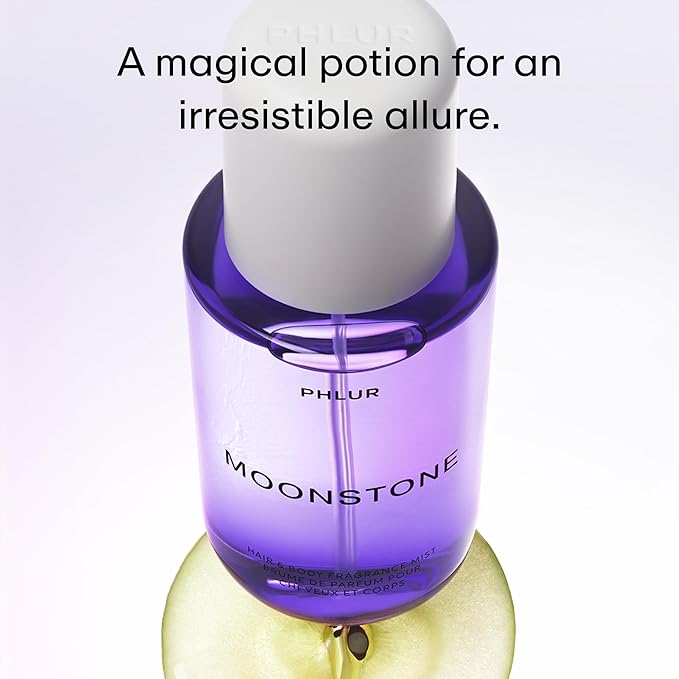 PHLUR Moonstone Body Mist - Hair & Body Mist Fragrance - Apple, Lemon, Jasmine, Sandalwood & Vanilla Body Spray (8 Fl Oz)