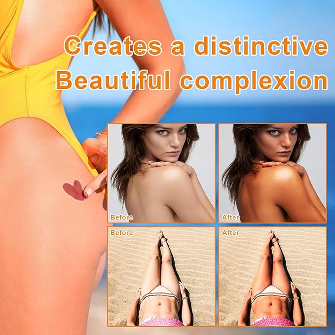 Intensive Tanning Gel SPF0 150 ml, Carrot Tanning Gel, Brown Tanning Gel, Natural Tanning Accelerator Cream Gel for Sunbeds & Outdoor Sun (SET B)