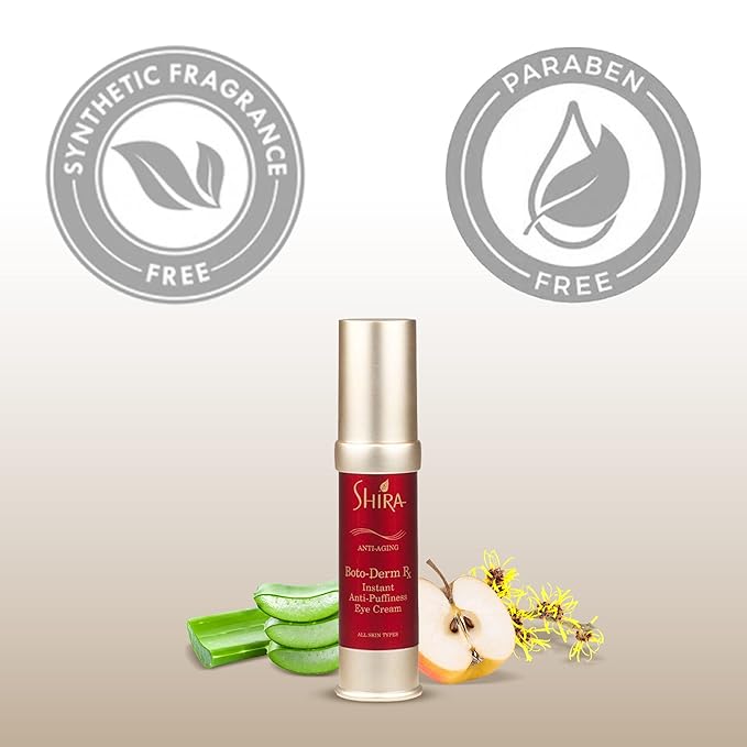 Shira Boto-Derm Rx Instant Anti-Puffiness Eye Cream- for Wrinkles Dark Circles Eye Bags Fine Lines Anti Aging And Tired-Looking Eyes. (2.2 oz.)