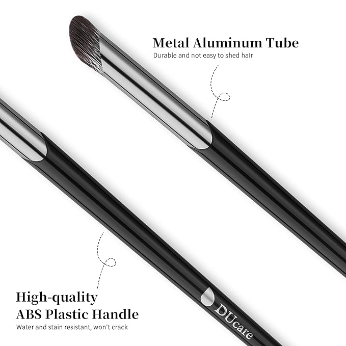 DUcare Nose Contour Brush, Angled Concealer Brush Under Eye, Small Under Eye Makeup Brush for Dark Circles Puffiness Puffy Face Eyebrow Eyes (V02 Mini Contour Brush)